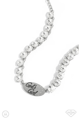 God’s Girl Necklace - White Paparazzi Accessories