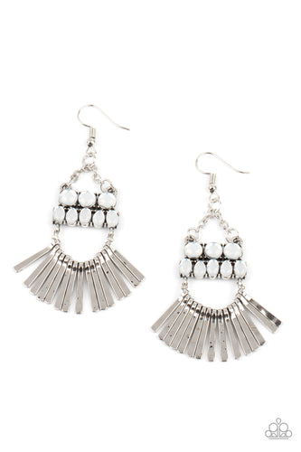 A FLARE For Fierceness - White Earring