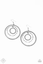 Load image into Gallery viewer, Texture Takeover Silver Hoop Earring - Paparazzi Accessories