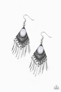 Mostly Monte-ZUMBA - Silver Earring Paparazzi Accessories