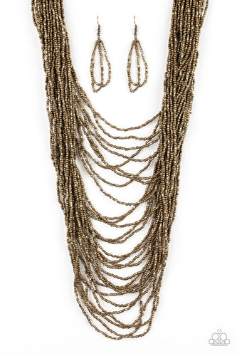 Dauntless Dazzle Brass Necklace