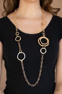 Amped Up Metallics - Gold Necklace Paparazzi Accessories