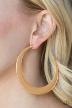 Load image into Gallery viewer, Moon Beam - Gold Hoop Earring