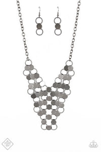 Net Result Gunmetal Necklace