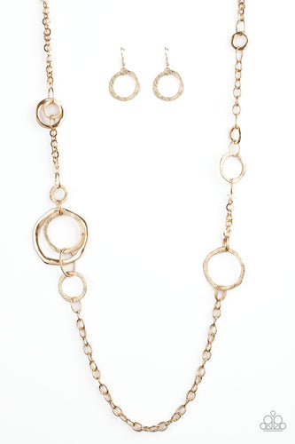 Amped Up Metallics - Gold Necklace Paparazzi Accessories