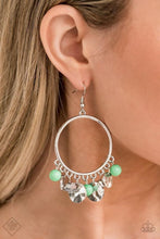 Load image into Gallery viewer, Chroma Chimes Green Earrings Paparazzi Accessories