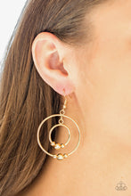 Load image into Gallery viewer, Center of Attraction Gold Earring Paparazzi Accessories