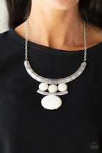 Load image into Gallery viewer, Commander In CHIEFETTE - White Necklace Paparazzi Accessories