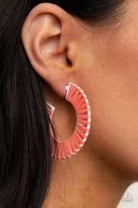 Everybody Conga Orange Hoop Earring