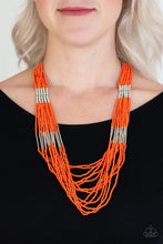 Load image into Gallery viewer, Let It BEAD - Orange Necklace Paparazzi Accessories