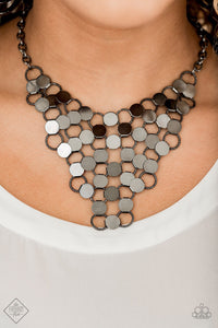 Net Result Gunmetal Necklace