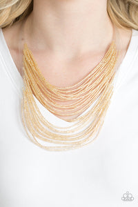 Catwalk Queen - Gold Necklace Paparazzi Accessories