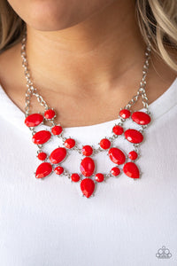 Goddess Glow Paparazzi Accessories Santa Red Necklace