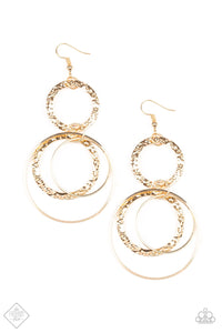 Eclipsed Edge Gold Earring