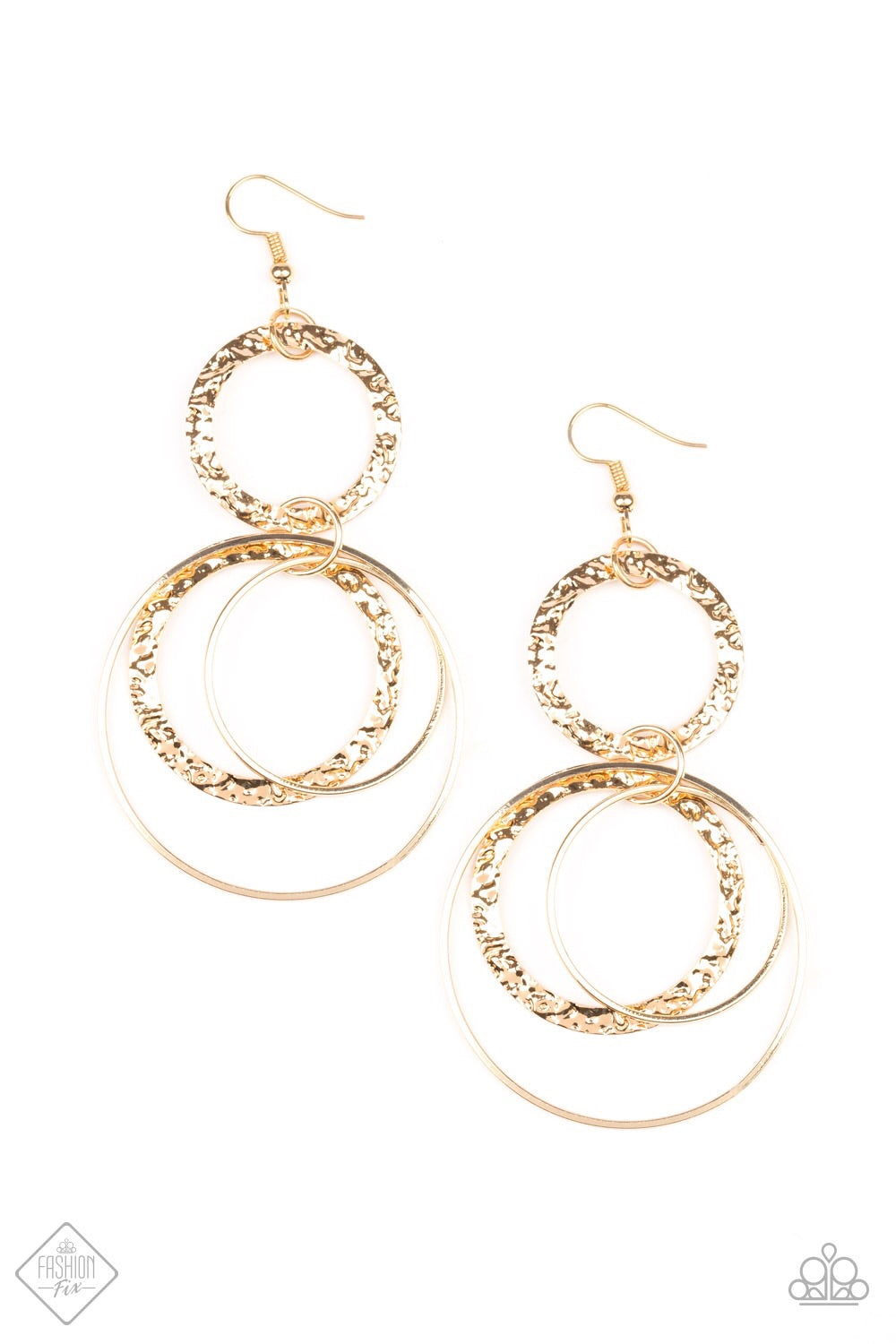 Eclipsed Edge Gold Earring