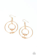 Load image into Gallery viewer, Center of Attraction Gold Earring Paparazzi Accessories