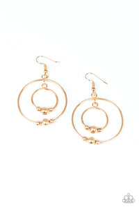 Center of Attraction Gold Earring Paparazzi Accessories