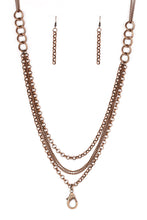 Load image into Gallery viewer, Mechanical Mayhem - Copper Necklace Paparazzi Accessories