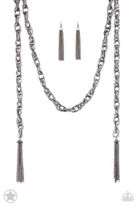 SCARFed for Attention - Gunmetal Necklace