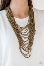 Load image into Gallery viewer, Dauntless Dazzle Brass Necklace