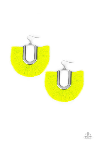 Tassel Tropicana Yellow Earring - Paparazzi Accessories