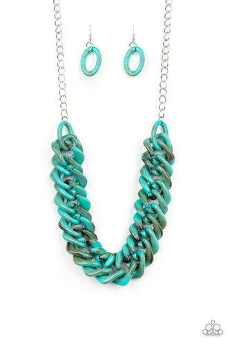 Comin in Haute Blue Necklace Paparazzi Accessories