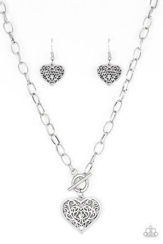 Paparazzi Accessories Victorian Romance Silver Necklace