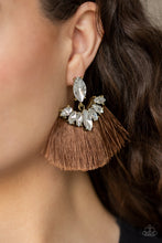 Load image into Gallery viewer, Formal Flair Brown Fringe Earring - Paparazzi Accessories