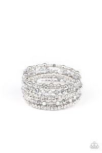 Ice Knowing You Silver Bracelet - Paparazzi Accessories