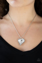 Load image into Gallery viewer, Heart Flutter White Necklace - Paparazzi Accessories