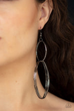 Load image into Gallery viewer, Getting Into Shape Black Earring - Paparazzi Accessories