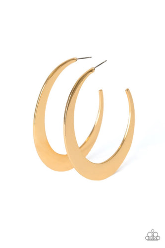 Moon Beam - Gold Hoop Earring