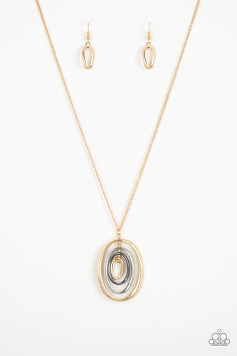 Classic Convergence - Gold Necklace Paparazzi Accessories