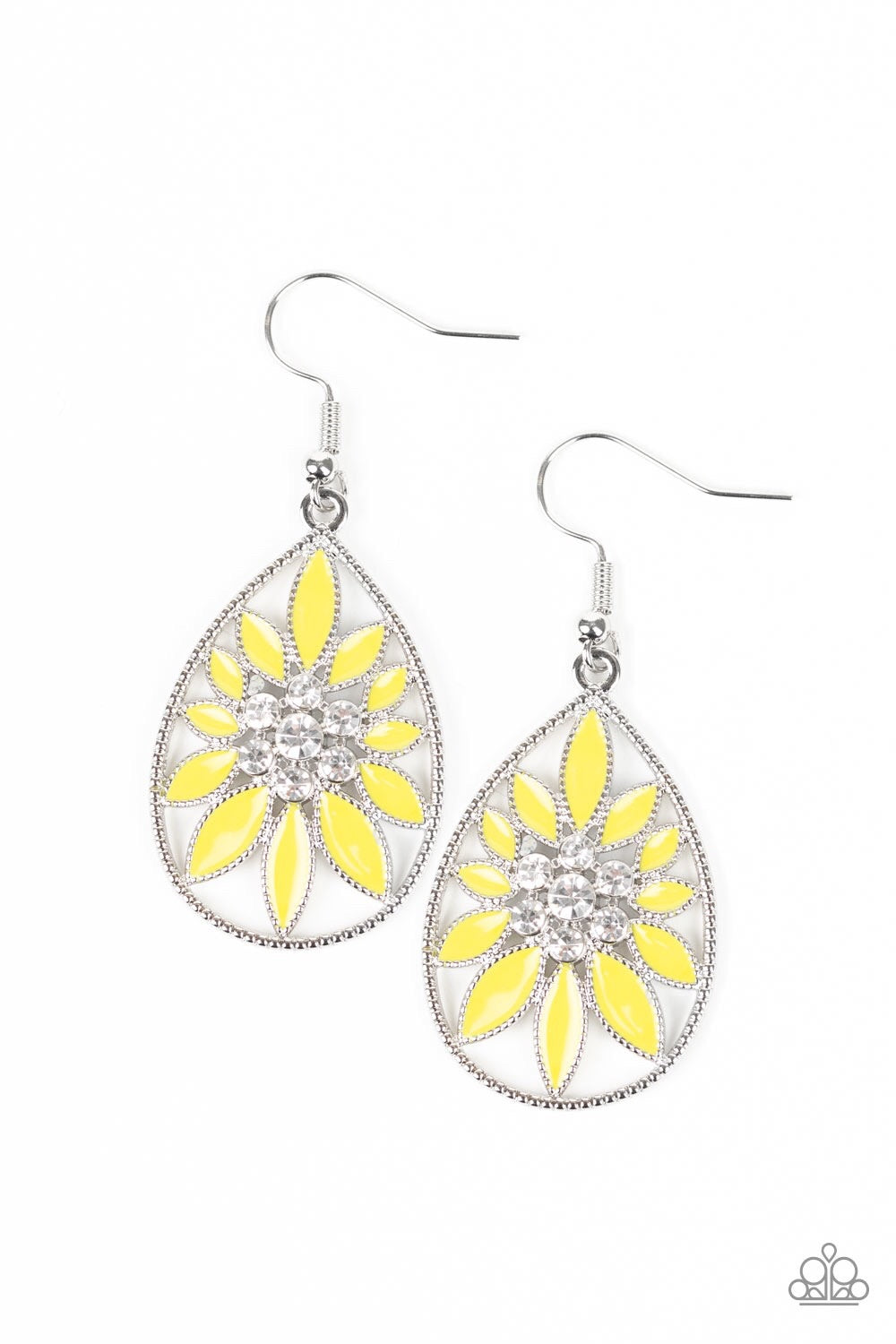 Floral Morals - Yellow Earrings Paparazzi Accessories