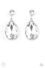 Load image into Gallery viewer, Debutante Dazzle White Earring - Paparazzi Accessories