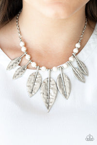 Highland Harvester white necklace - Paparazzi Accessories