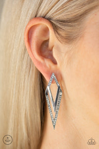 Point Blank White Post Earring - Paparazzi Accessories