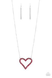 Paparazzi Accessories Pull Some Heart Strings Red Necklace