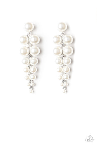 Totally Tribeca White Earring -Paparazzi Accessories