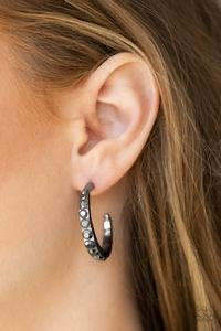 Welcome To Glam Town - Black Earring Paparazzi Accessories