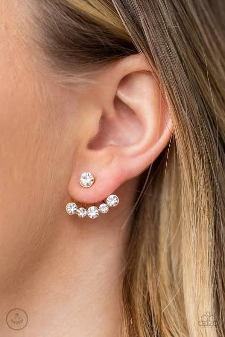 Jeweled Jubilee White Earring