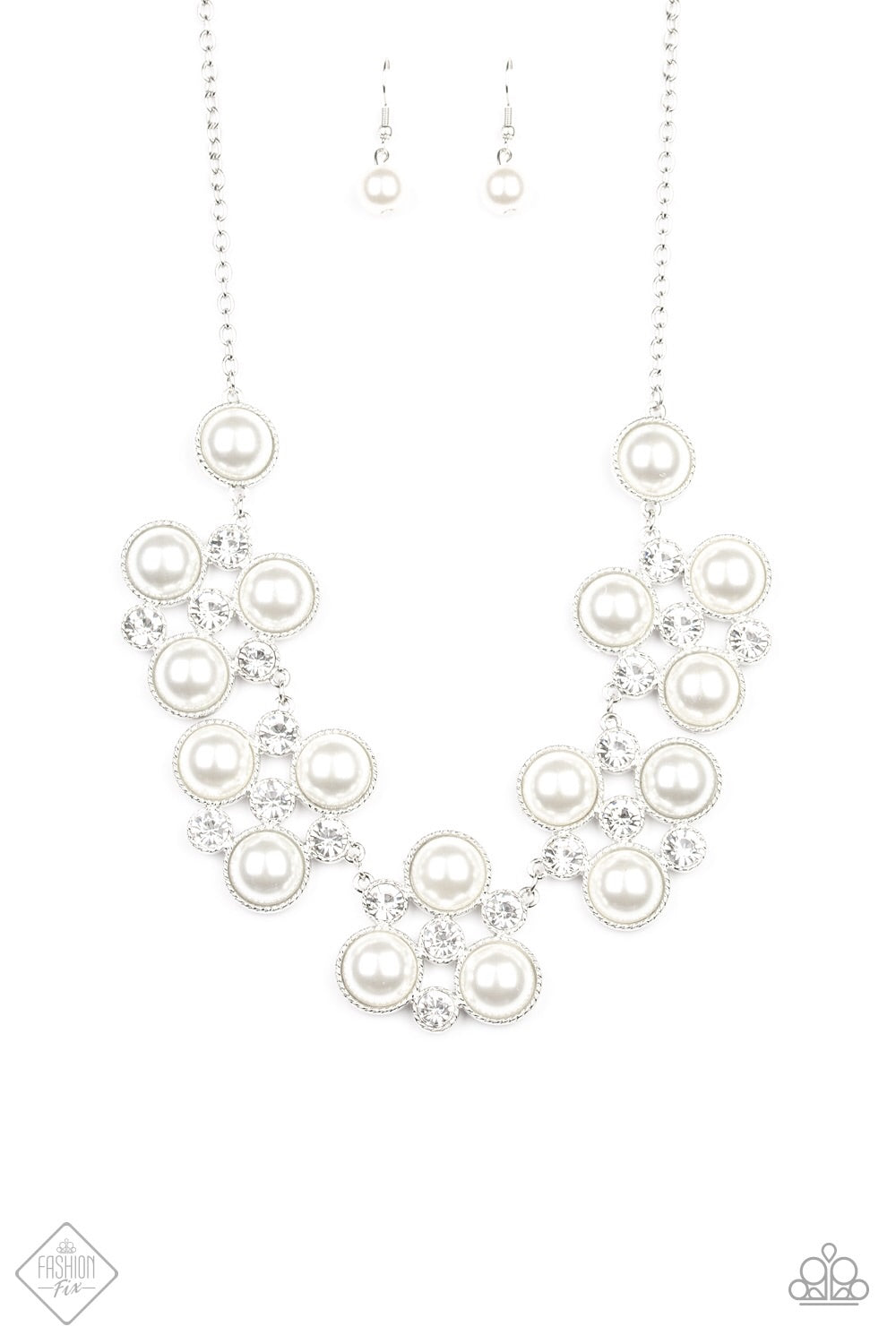 Night at the Symphony White Necklace - Paparazzi Accessories