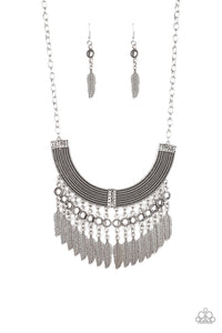 Fierce Feathers Silver Necklace