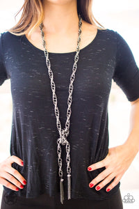 SCARFed for Attention - Gunmetal Necklace