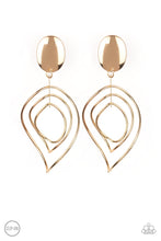 Load image into Gallery viewer, Metallic Foliage Gold Clip on Earring