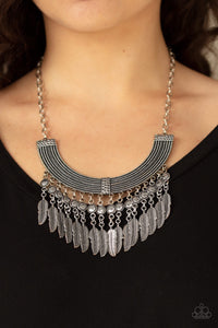 Fierce Feathers Silver Necklace