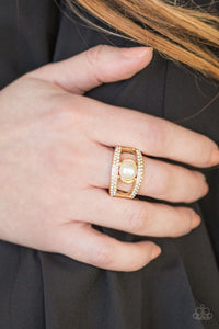 Bank Run Gold Ring - Paparazzi Accessories